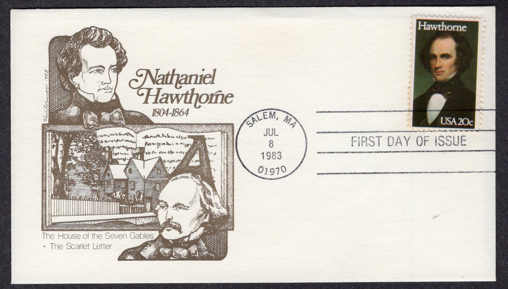 1983 Novelist Nathaniel Hawthorne (2047) - Panda Cachets FDC NY451
