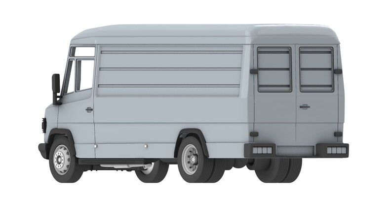 3D Printed 1/72 German 609D van Unpainted