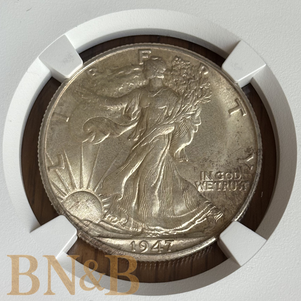 1947 Walking Liberty Half Dollar NGC MS65 Original LUSTER