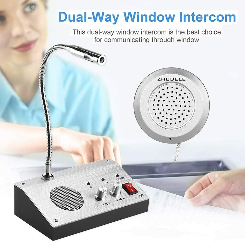 Dual-Way Window intercom Window Speakers Window Counter intercom Microphone