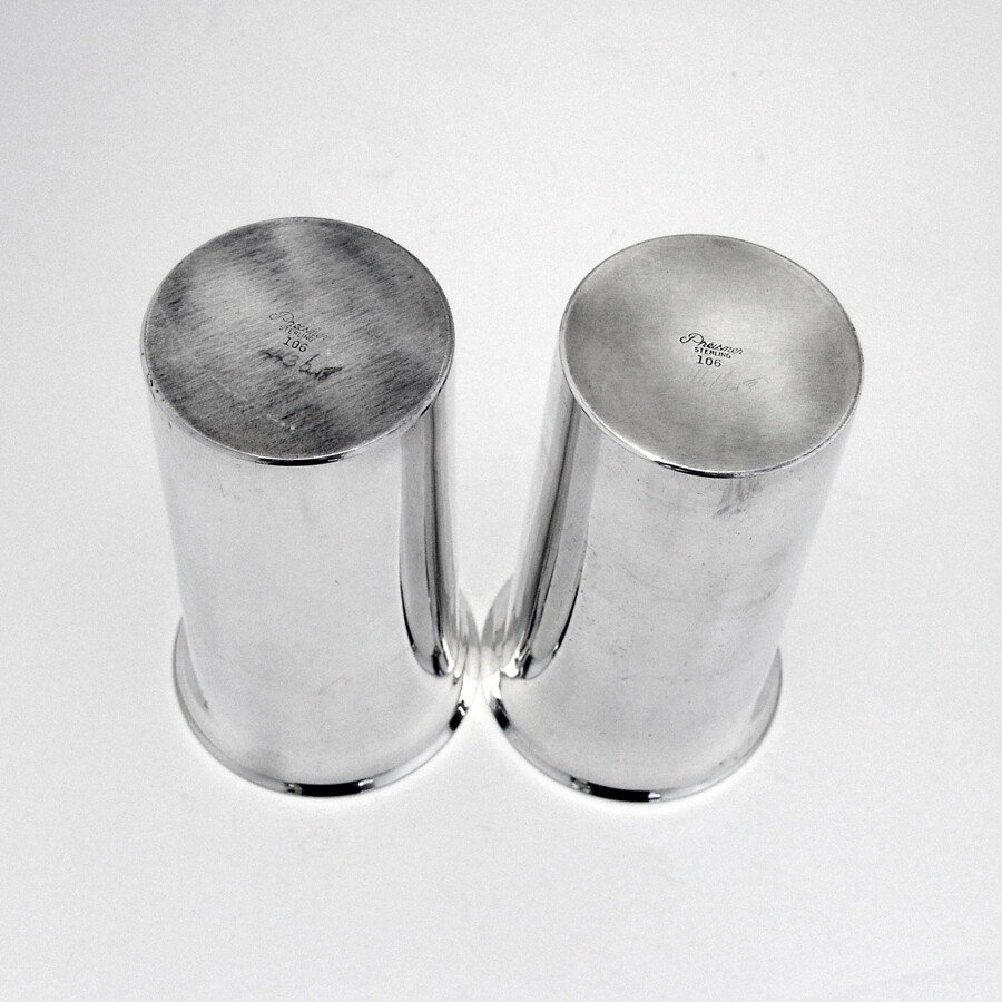 Tall Cups Pair Preisner Sterling Silver No Mono