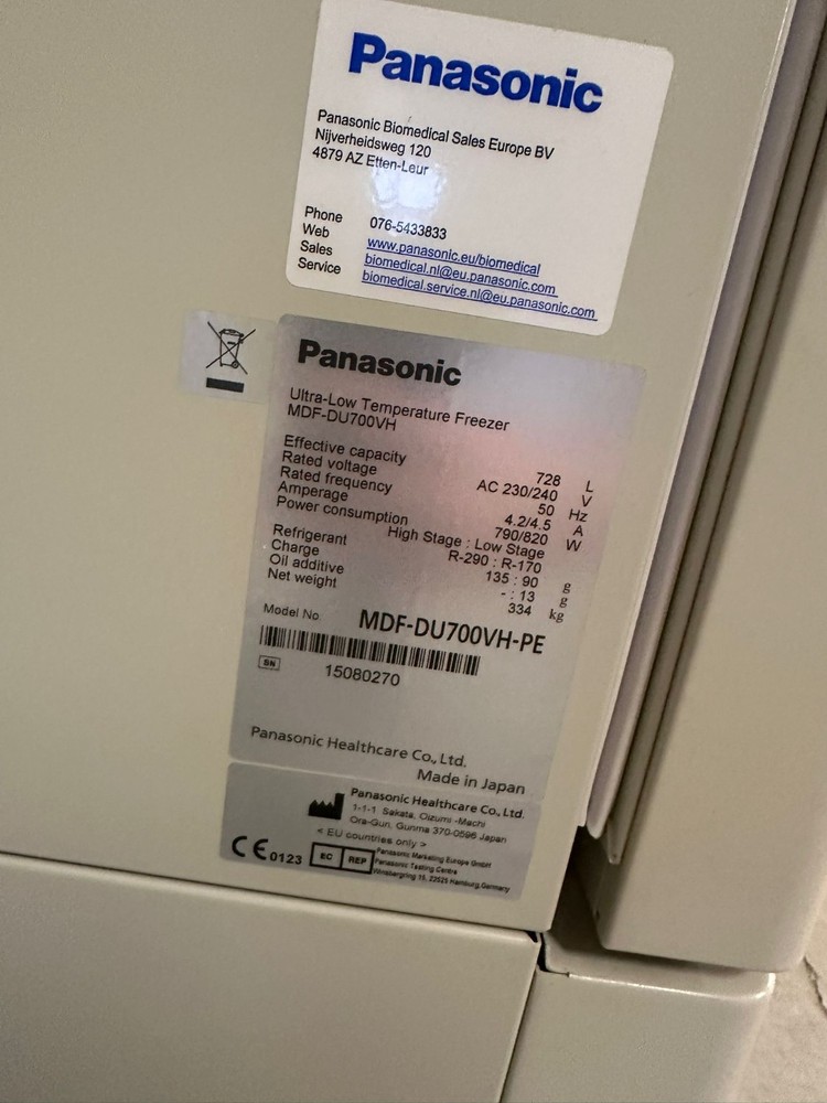 Ultra Low Freezer (-80C) – Sanyo / Panasonic multiple available