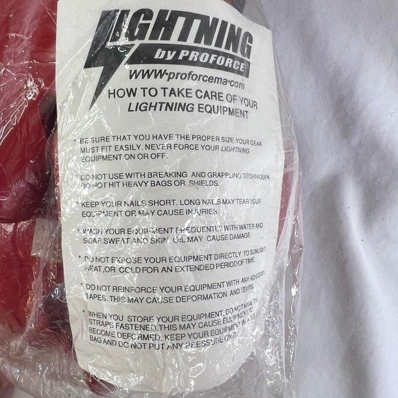 ProForce Lightning Punches Sparring Gloves Red Large