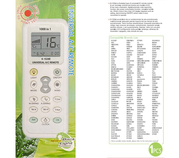Universal Air Conditioner Replacement Remote Control for Most Air-Conditioning