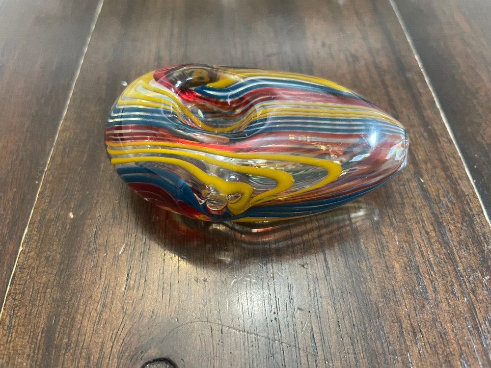 3” Glass Pipe Bowl Pipe Pebble Swirl