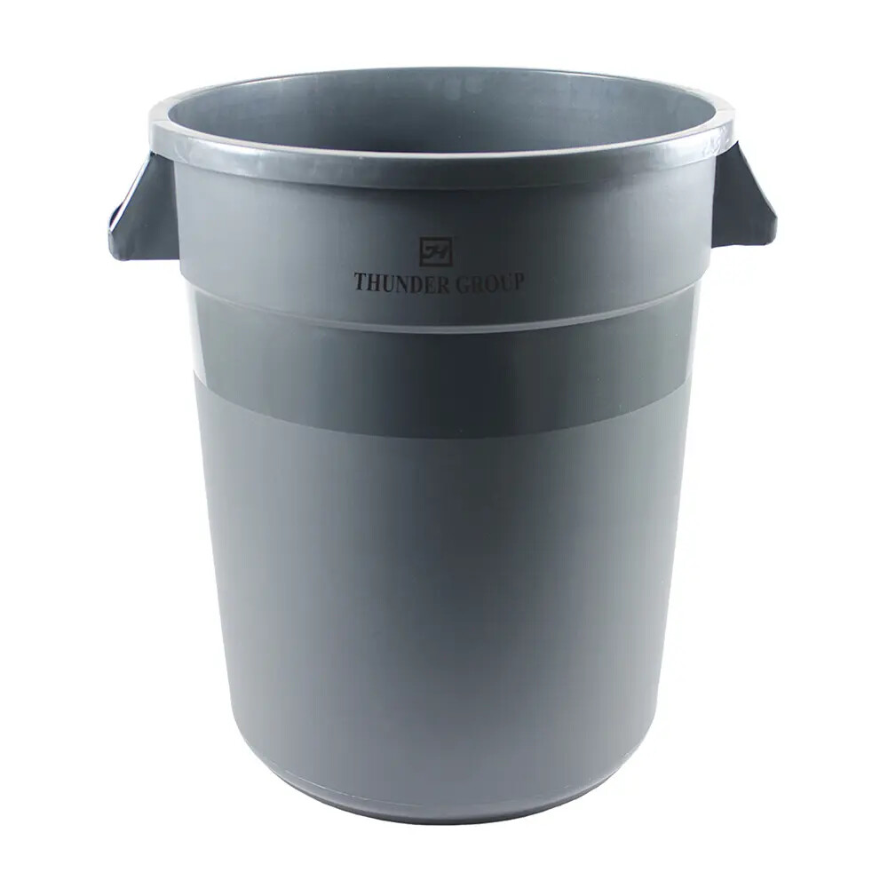 Thunder Group PLTC044G 44 Gallon Gray Round Plastic Trash Can