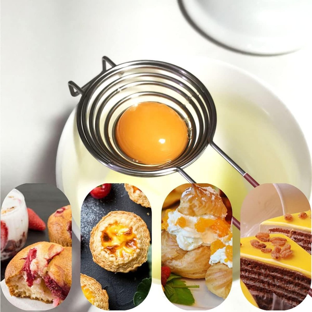 1 Pack Stainless Steel Yolk White Separator Tool (Silver)