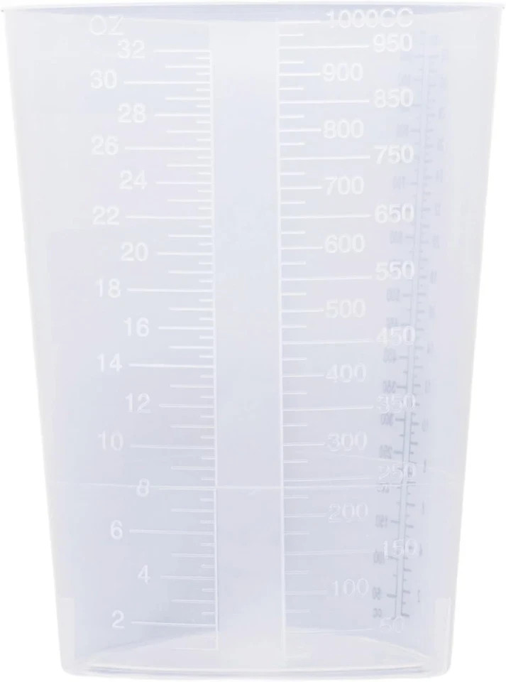 Plastic Graduated Triangular Intake Output Container [5 Pack] 32 Ounce...