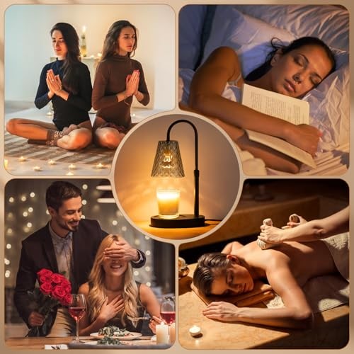 Candle Warming Lamp with Timer : Adjustable Light Level Adjustable Height Gray