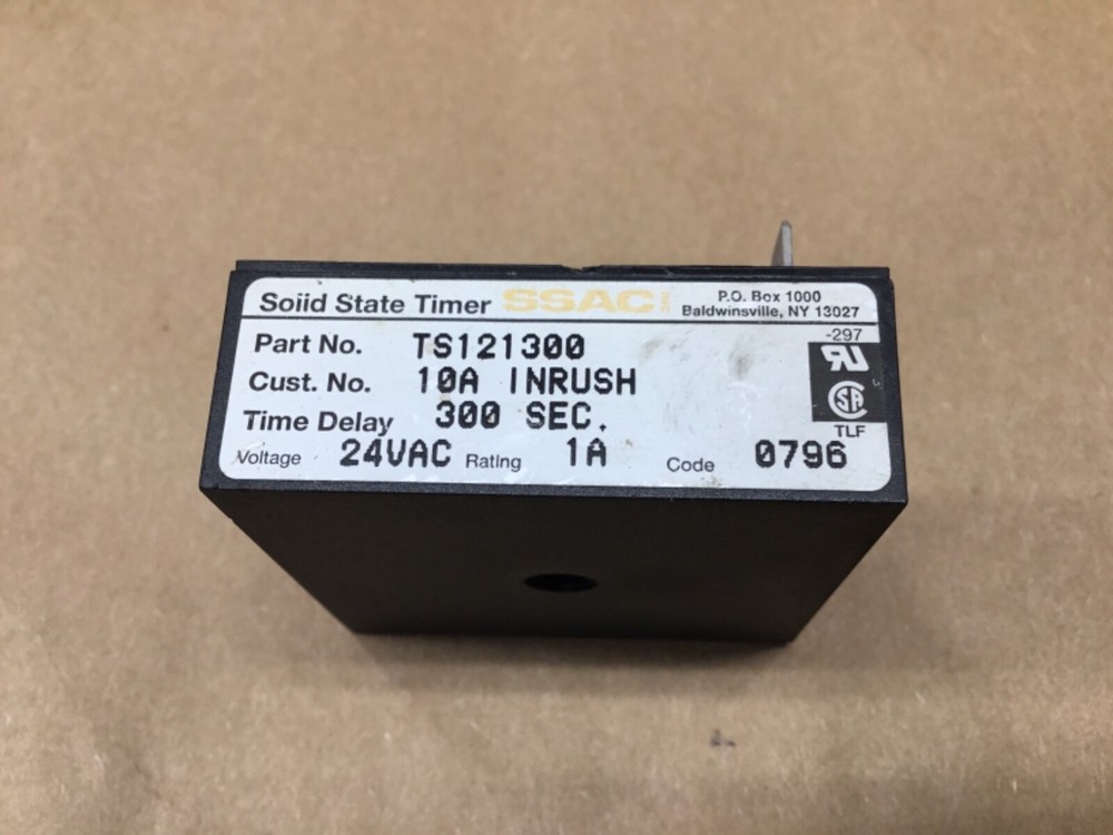 SSAC SOLID STATE TIMER RELAY TS121300 24V 1A 300 SEC #103A3