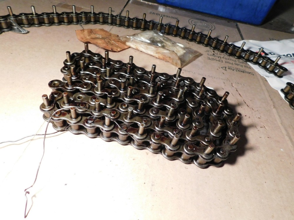 Matched Pair (2) Diamond Roller Chain Machine & Conveyer Gearing Drive Chain