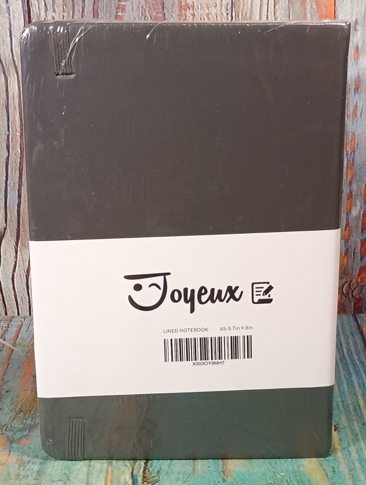 Joyeux Lined Notebook - 360 Pages - GRAY - 5.7inX8in - NEW
