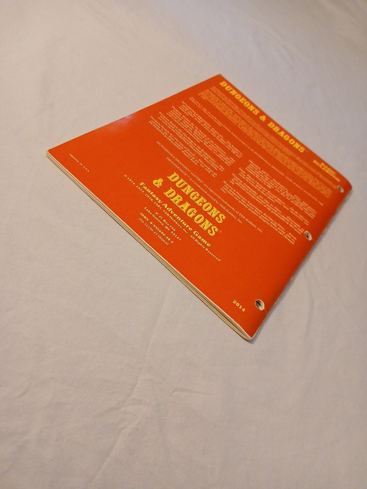 Vintage Dungeons and Dragons Basic Rulebook Very Fine Condition