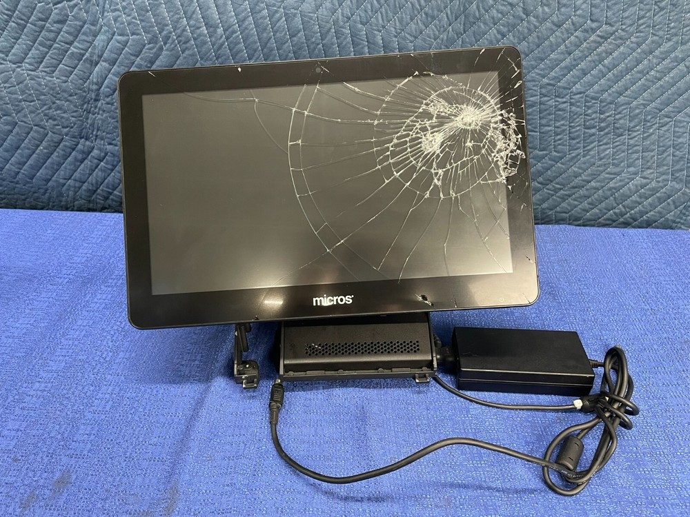 Micros POS Touchscreen Display with Stand, Adapter, & LCD Rear Display Series 2