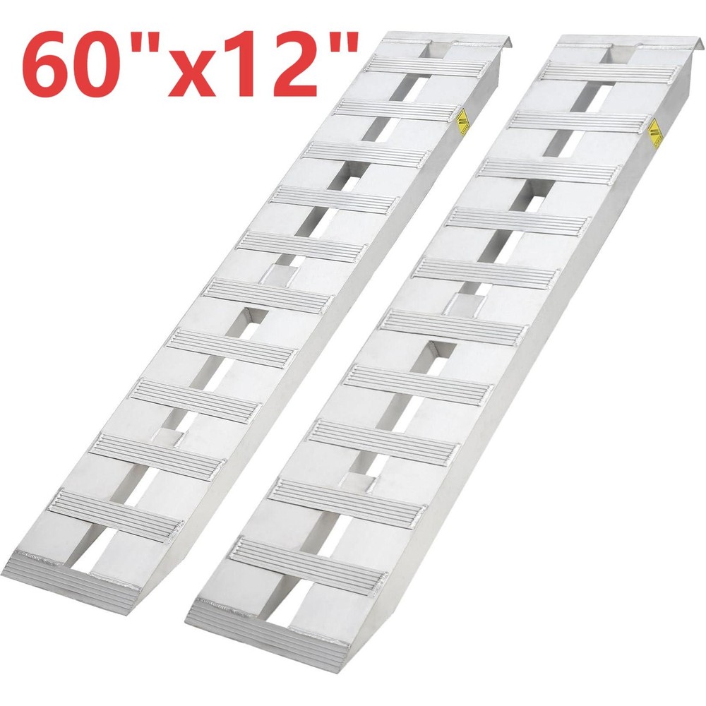 Heavy Duty Aluminum Loading Ramps W/Top Hook ATV Truck Trailer Ramp 60/72/84/94"