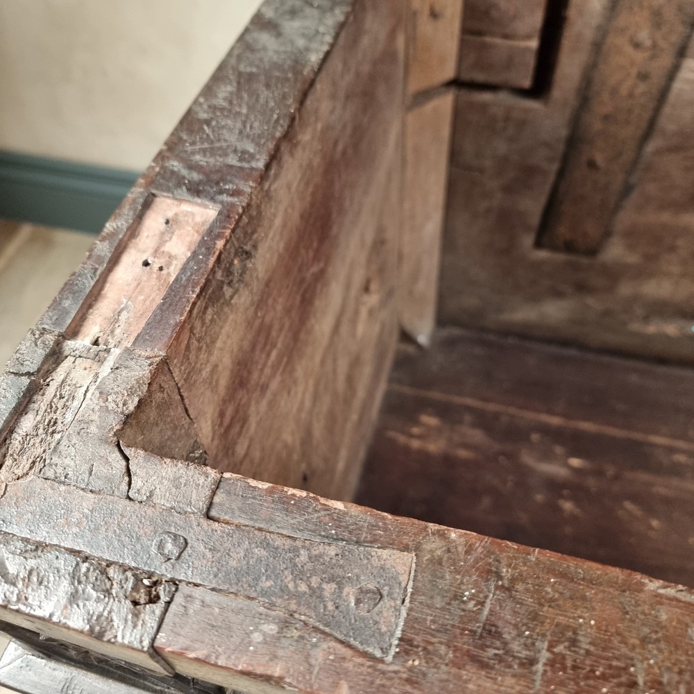 A 16th Century And Later Coffer.