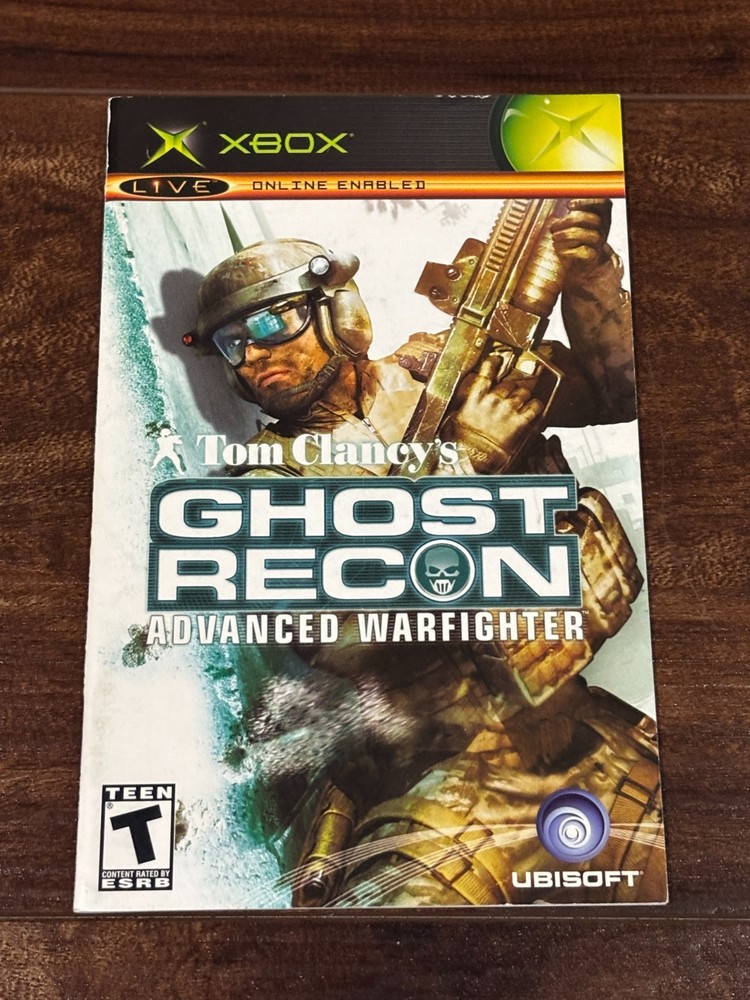 Tom Clancy's Ghost Recon Advanced Warfighter XBOX Instruction Manual Only