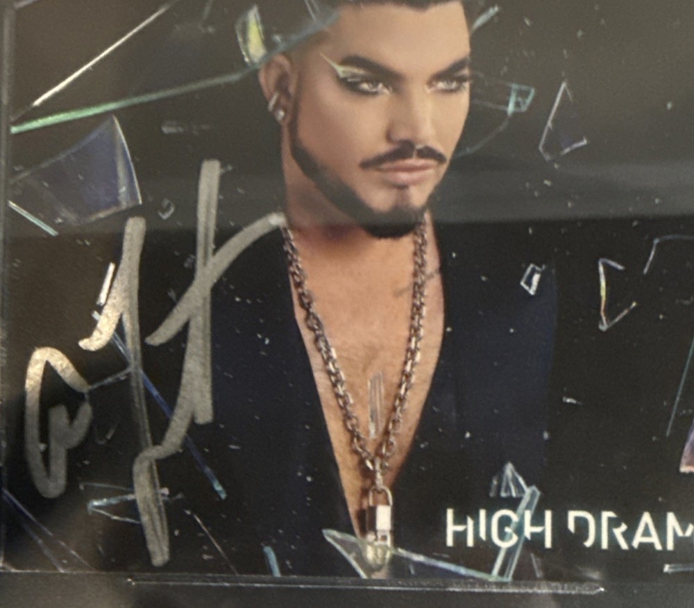 Adam Lambert SIGNED CD Insert “High Drama” - Beckett BAS Encased Slab