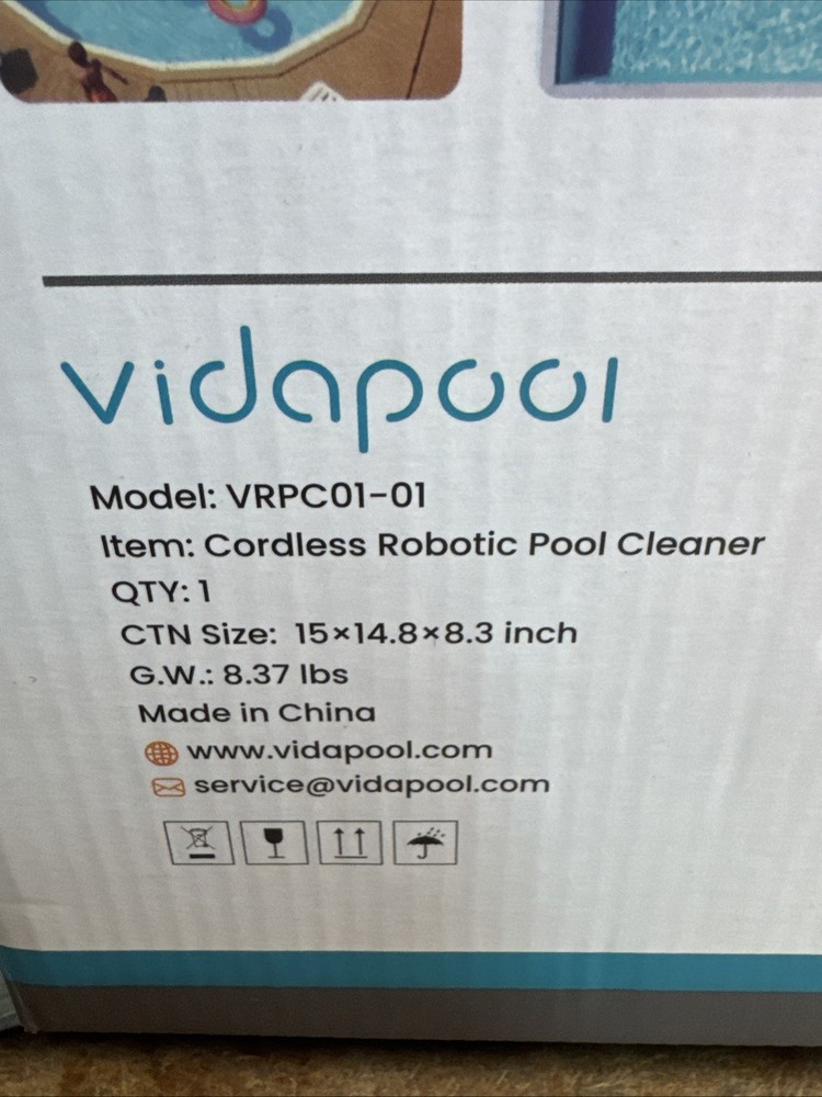 Vidapool Cordless Robotic Pool Vacuum Cleaner VRPC01-01