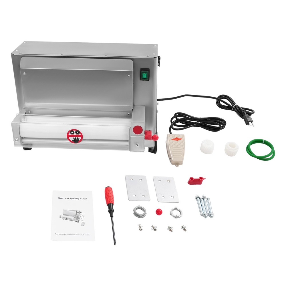 110V Automatic Pizza Dough Roller Sheeter Pastry Press Making Machine 3-12 in