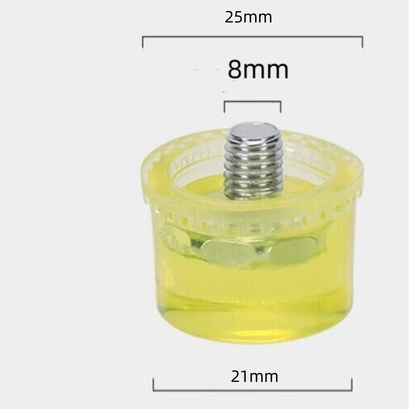2Pcs 25mm Diameter Mallet Hammer Replacement Striking Head Tip, Yellow Black