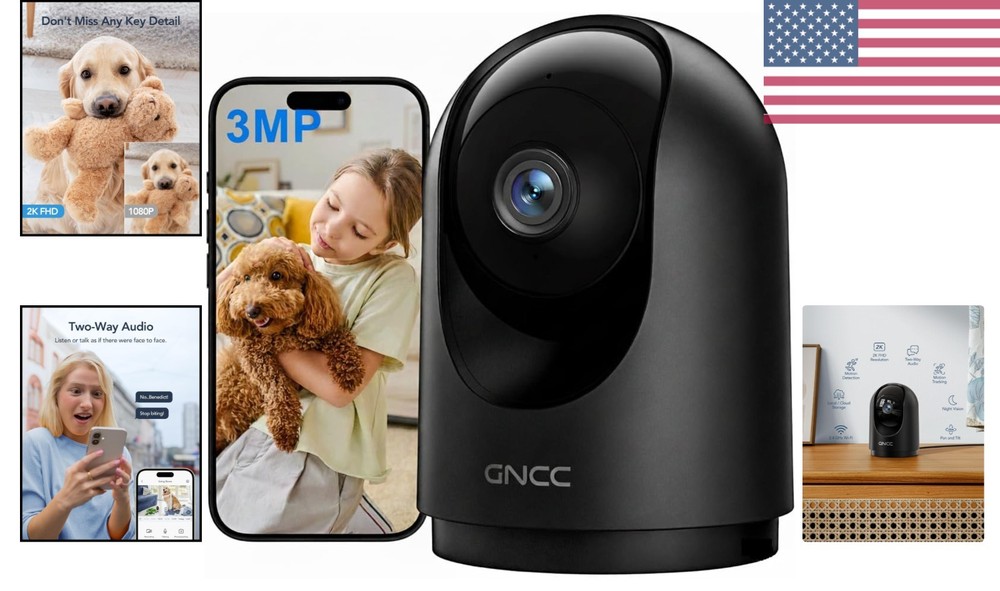 Advanced Motion Detection Indoor Security Camera with Night Vision & Alexa
