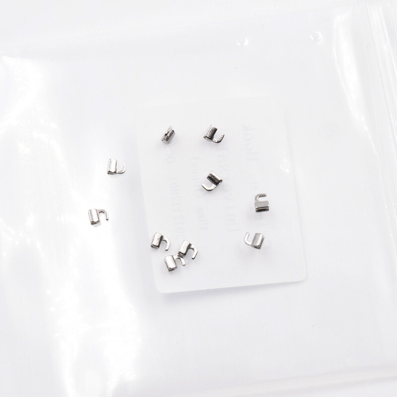 10Pcs Dental Orthodontic Stainless Steel Crimpable Hook Sliding Split Stops Type