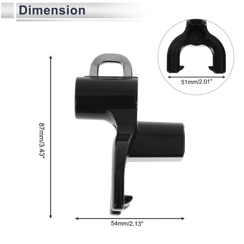 Double Metal Motorcycle Hook 1 Set Black