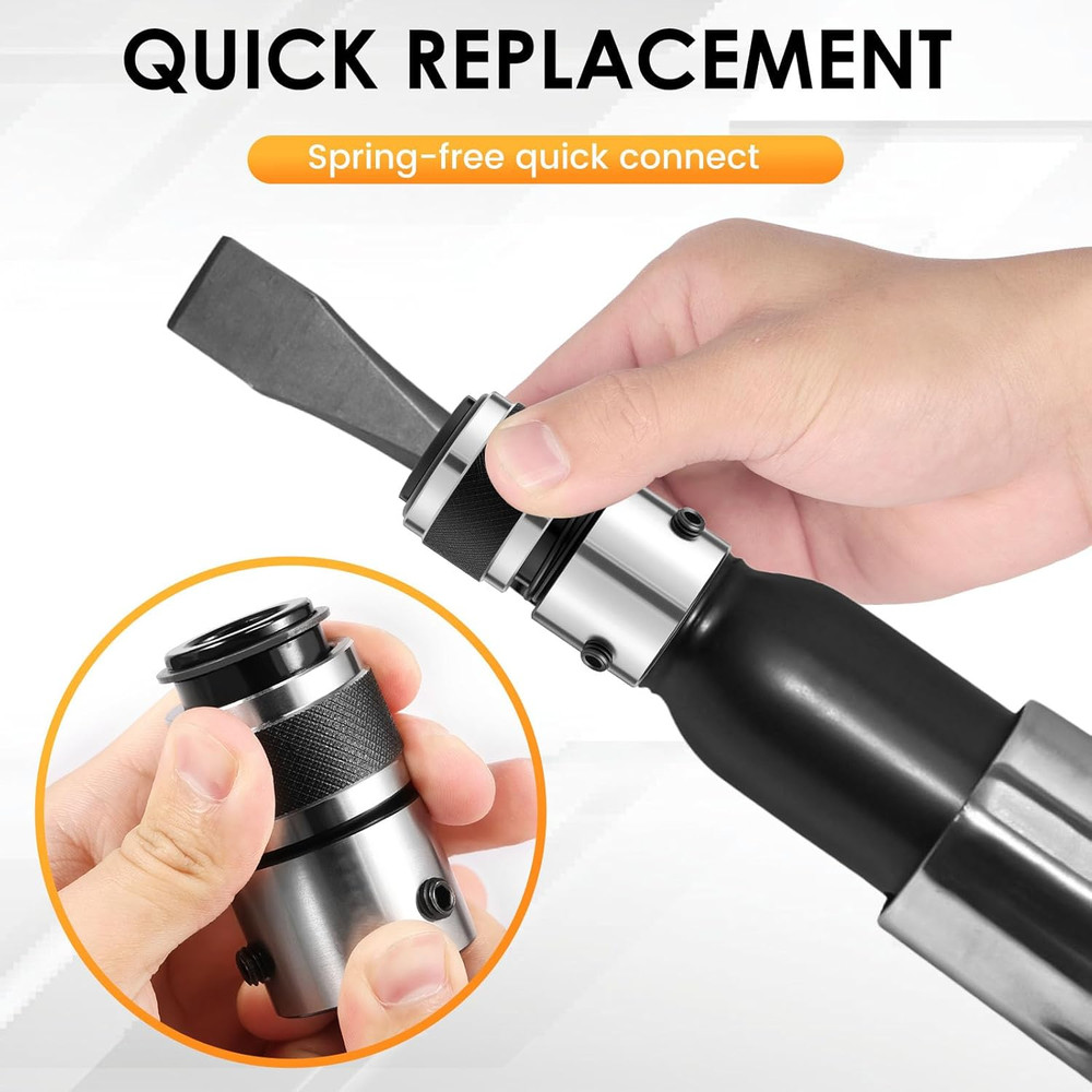 Quick Change Chisel Retainer, Air Hammer Retaining Quick Chuck Attachments, A...
