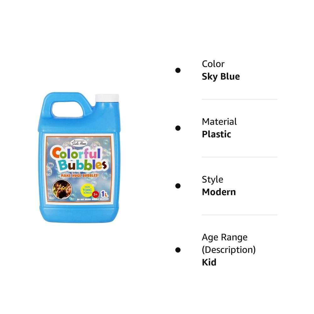 Lulu Home Concentrated Bubble Solution, 1 L/ 33.8 OZ Refill for Bubble Machine..
