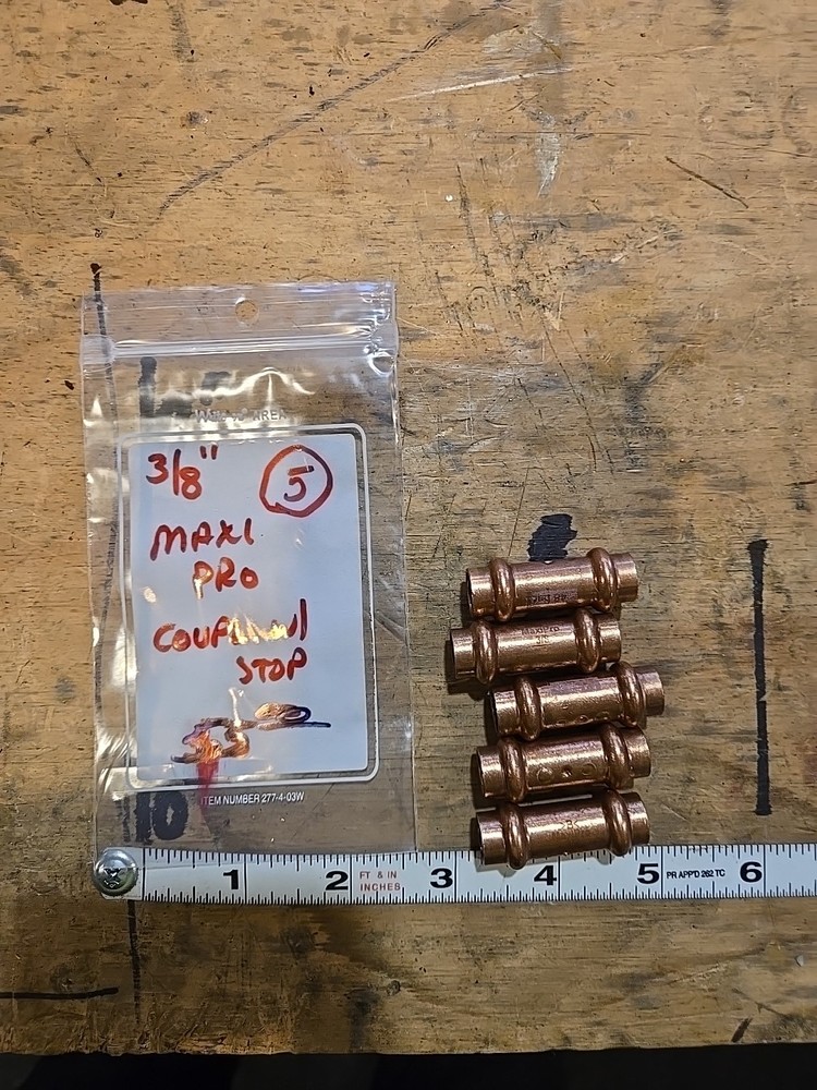 3/8" Maxipro Coupling W Stop 5pk