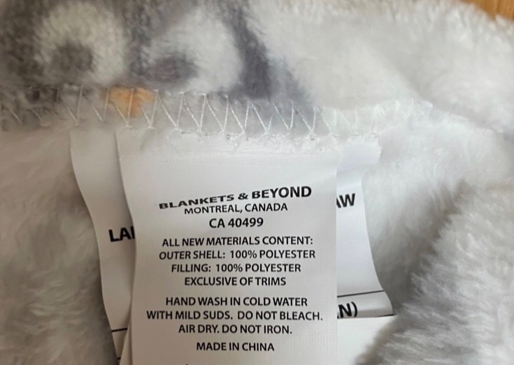 Blankets & Beyond Grey White Elephant Soft Comforter Security Blanket New