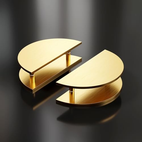 Half-Round Pull Handle, Double-Sided Heavy-Duty Diameter 200mm/7.9in Gold