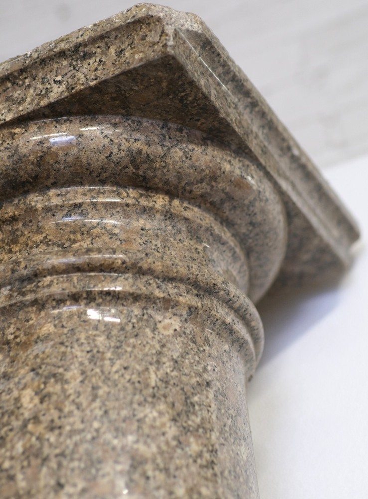 8 ft Antique Mixed Gray Granite Column