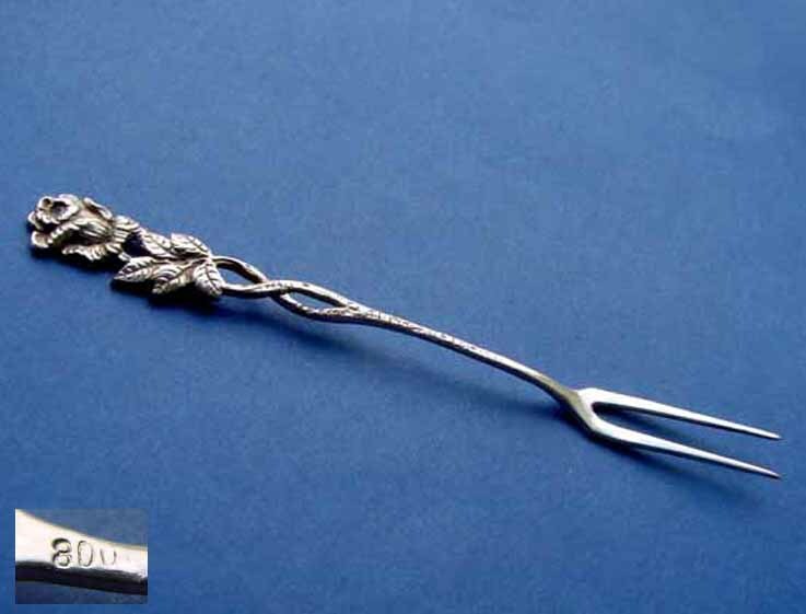 Serving Fork, Rose, 800er Silver C61