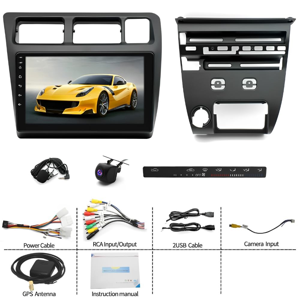 Android 13 Double Din Car Stereo CarPlay Android Auto 9in Touchscreen Bluetooth