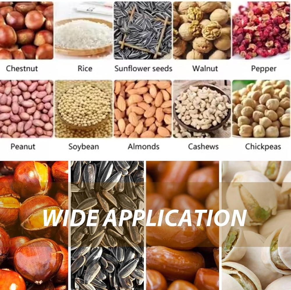 Automatic Gas Type Coffee Roaster Nuts Bean Roasting Machine 0-300℃ 110V