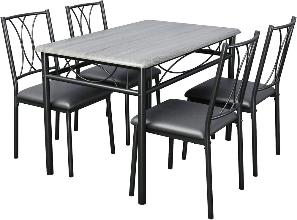 Dining Table Set for 4, Ktichen Table with 4 Chairs for Kitchen & Dining Room