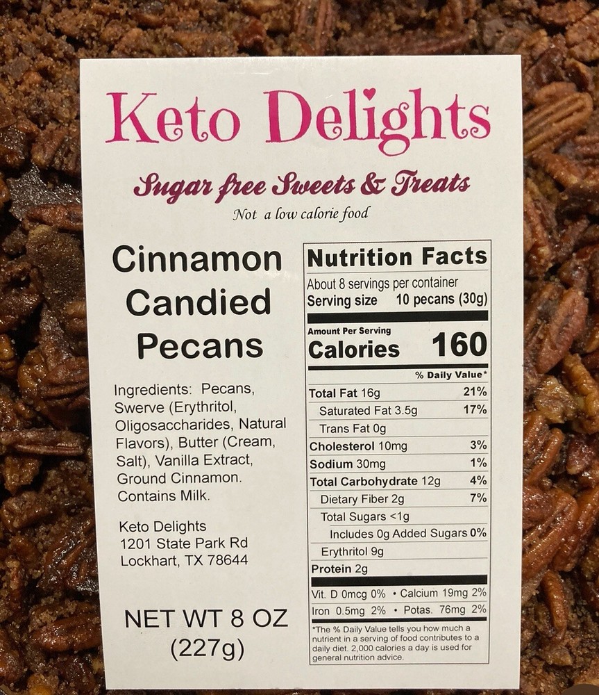 Sugar-free cinnamon candied pecans
