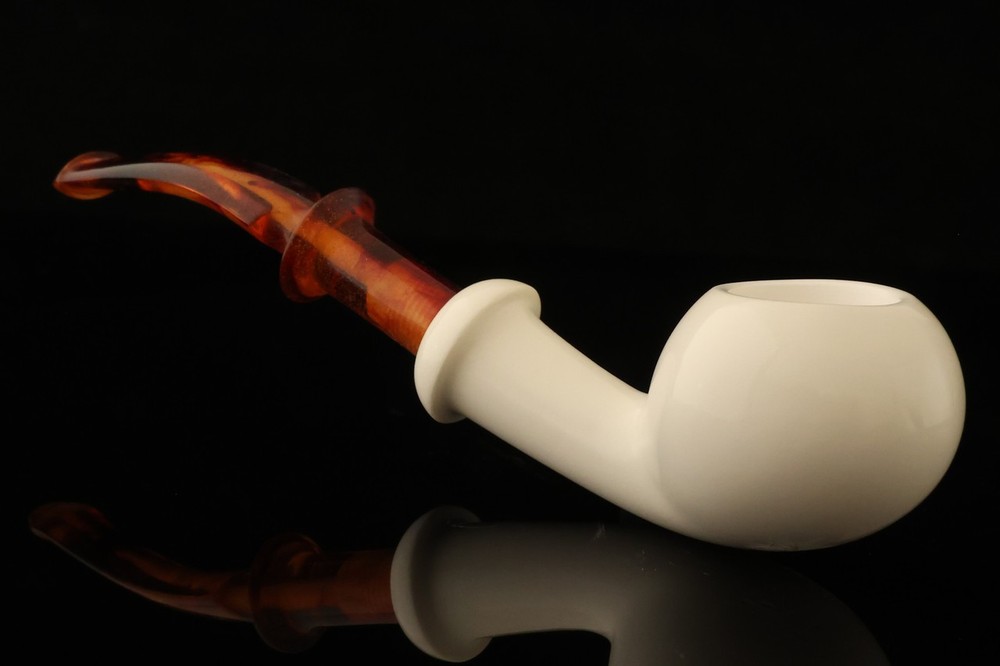 Apple Block Meerschaum Pipe with fitted case 14993