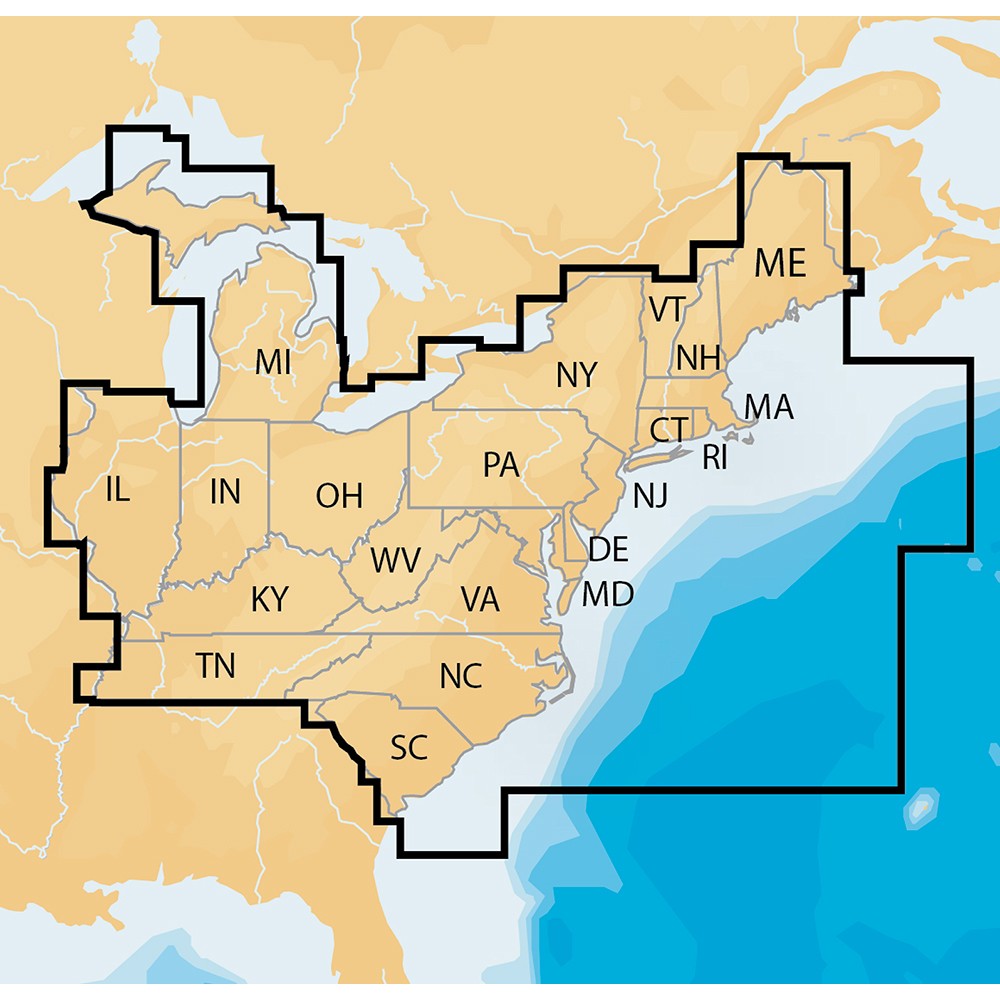 Navionics Msd/Nav+Ea Navionics+ Regions East Preloaded Msd Format