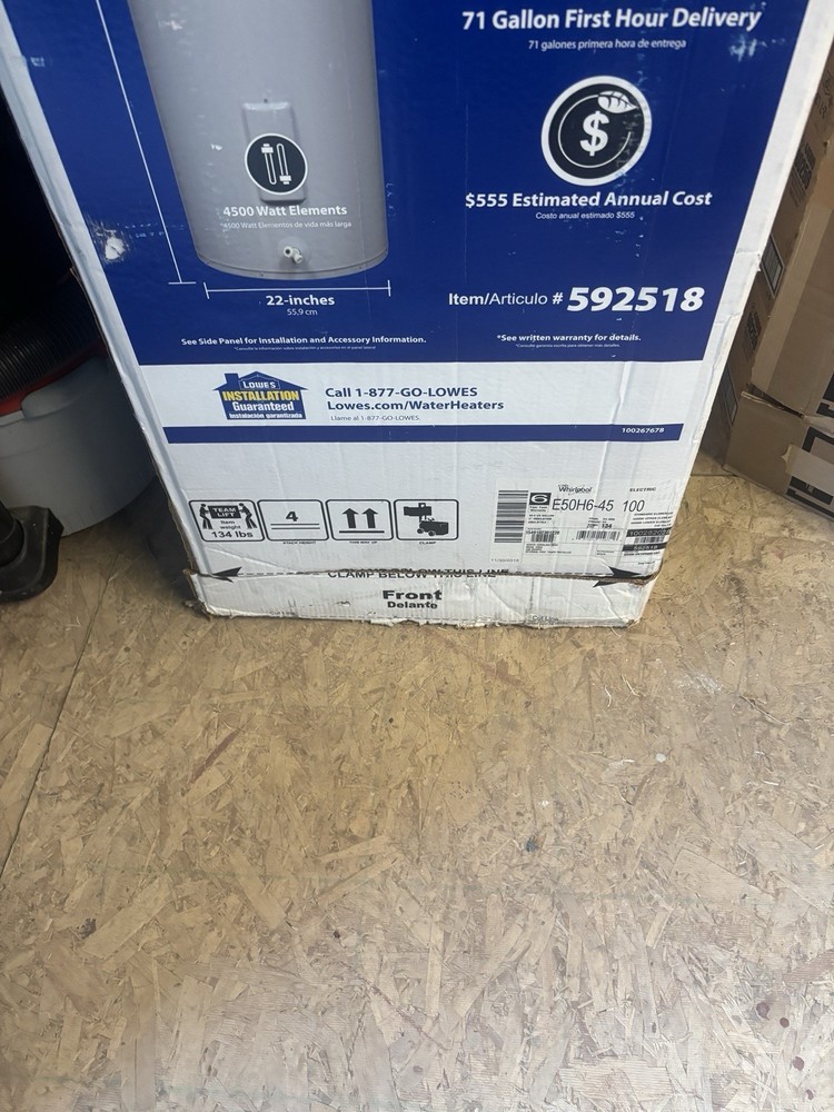 Whirlpool 50-Gallon Electric Water Heater Tall (60 1/2 inches)