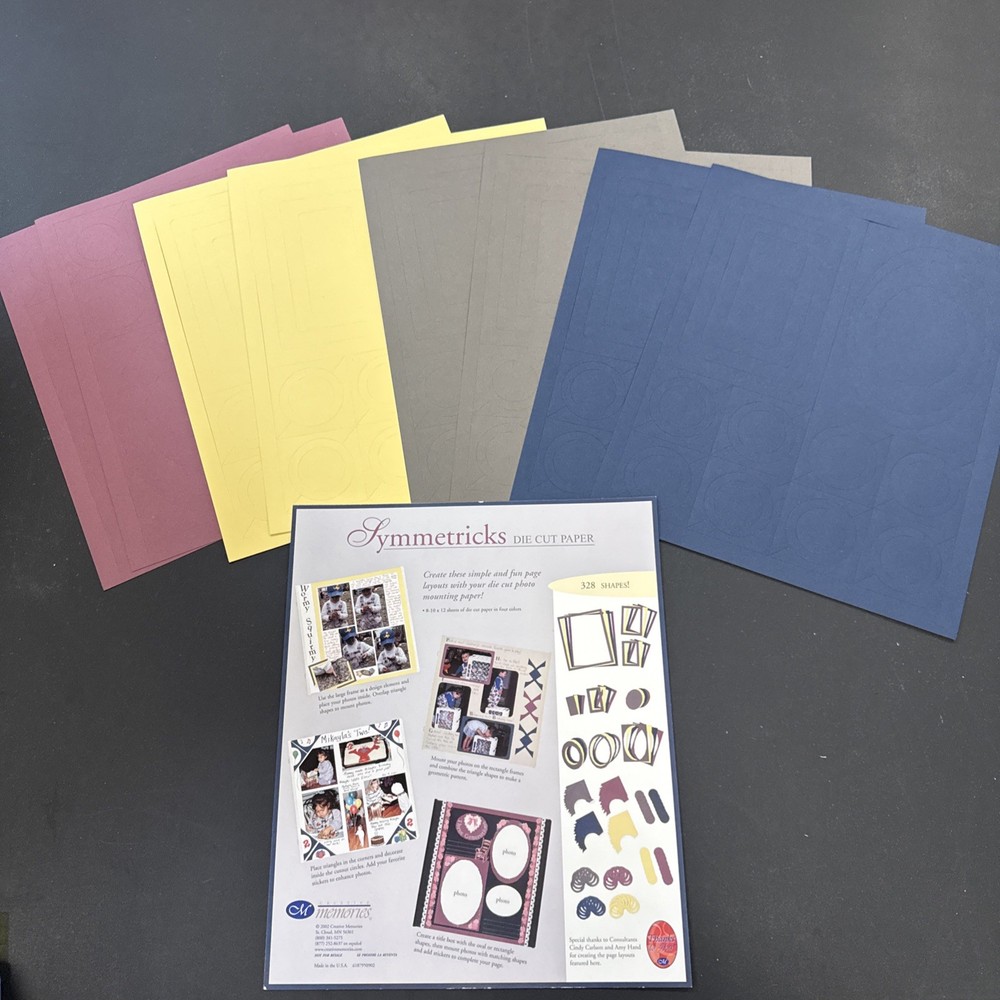 Creative Memories Die Cuts/ Short Cut Packs. Borders Template, Page Pattern Book