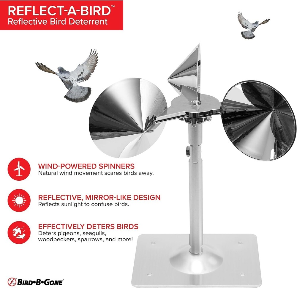 - Reflect-A-Bird - Reflective Spinning Deterrent - Repels Pigeons, Sparrows, ...