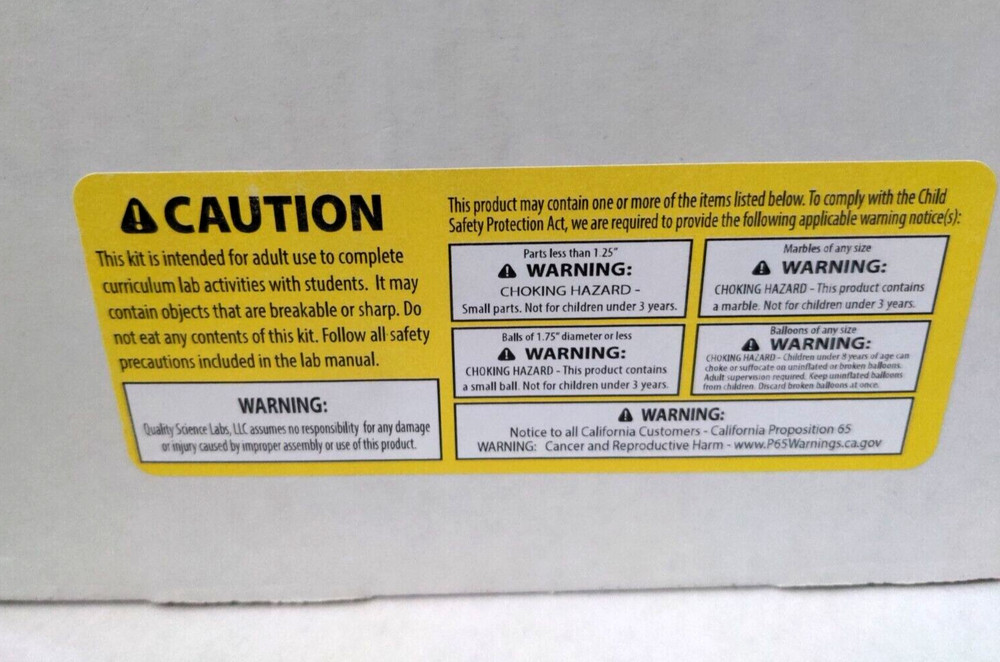Quality Science Labs High school Physics Kit (NOT included 7 items)