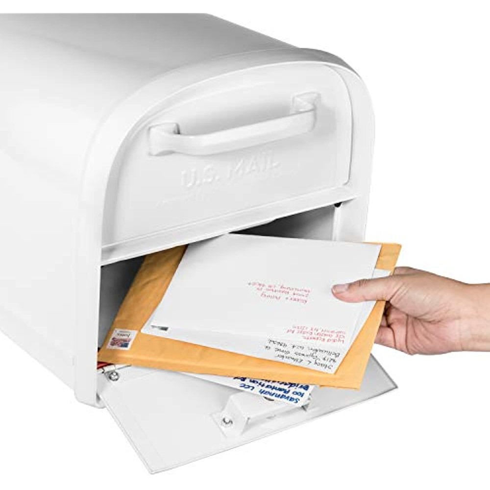 Architectural Mailboxes 6300W-10 Oasis 360 Mailbox, White