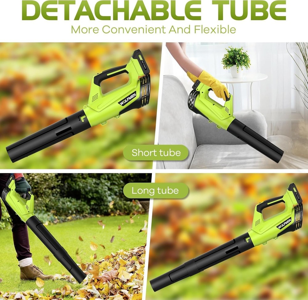 Powerful 2-Speed Electric Leaf Blower - 150 MPH, Lightweight & Adjustable Length