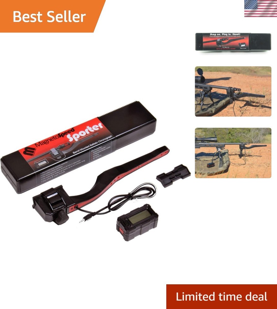 Black Sporter Ballistics Chronograph with LCD Display & Bluetooth Connectivity