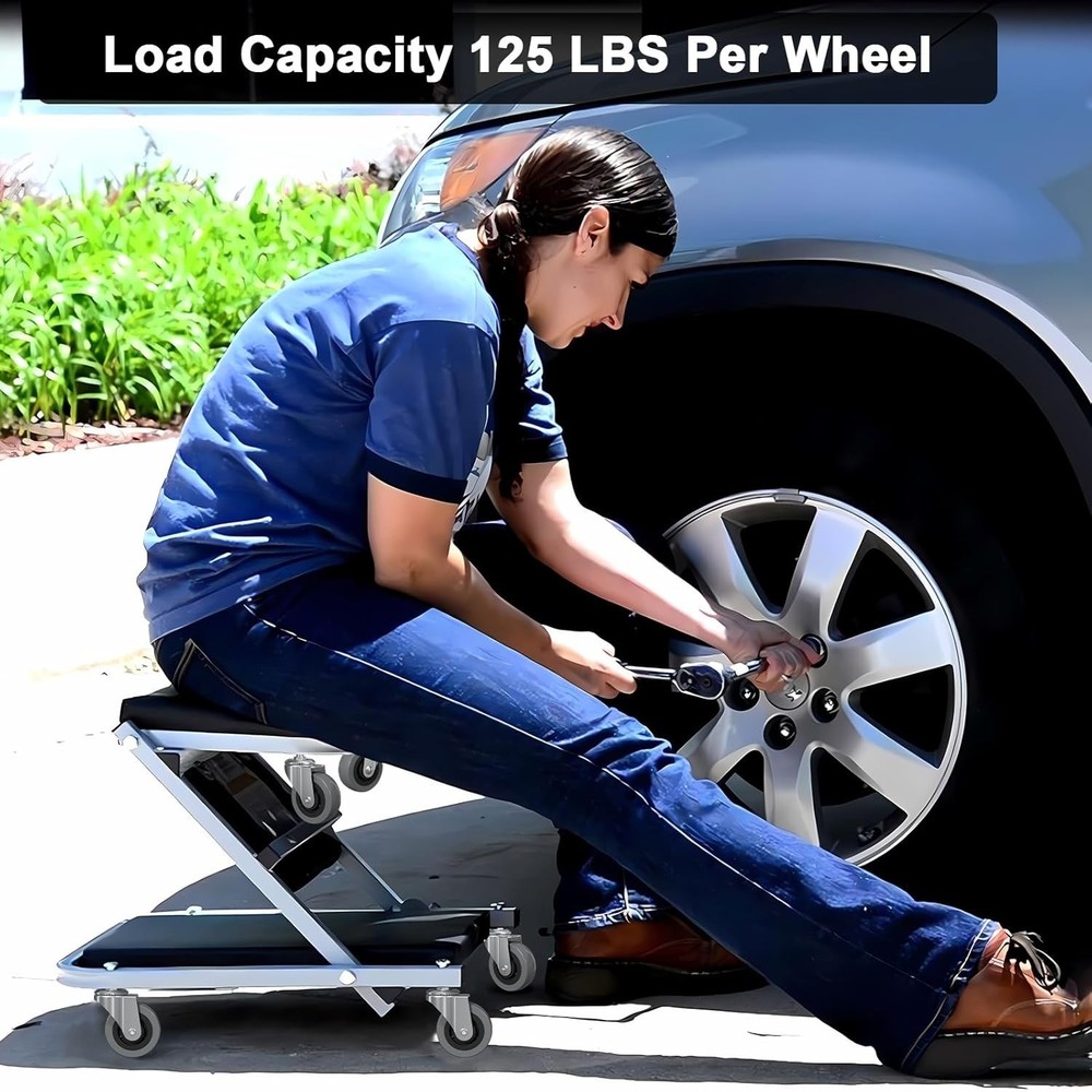 High-Performance 2.5 Inch Creeper Casters - 6 Pack Replacement for Service Carts