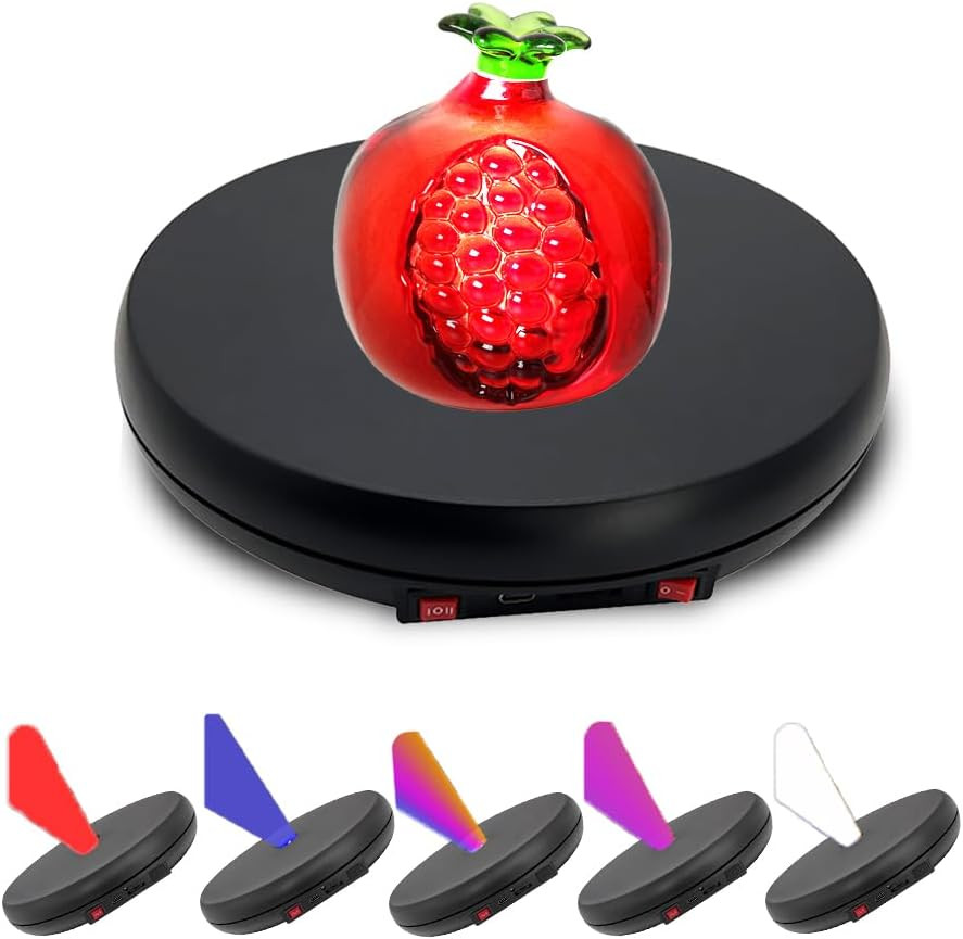 Multicolor LED Light Motorized Rotating Display Stand , 10 Inch /55Lbs Load, 360